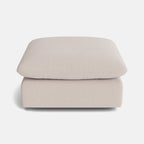 Inez Luxe Chenille Footstool - Cashmere Stone