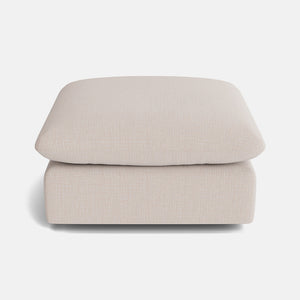 Inez Luxe Chenille Footstool - Cashmere Stone