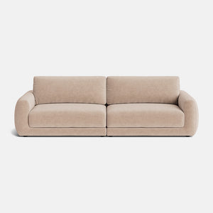 Remi Luxe Chenille Sliding 4 Seater Sofa - Taupe Haze