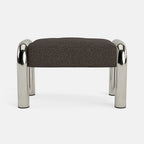 Piper Textured Boucle Footstool - Cocoa Powder