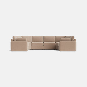Lumi Luxe Chenille XL U Shape Closed End - Ash Taupe