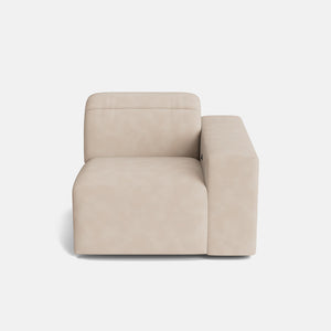 Juno Real Leather Right Motion Arm Piece - Stone Oat