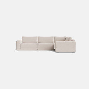 Keira Textured Chenille Left/Right Corner Sofa Closed End - Sand Whisper