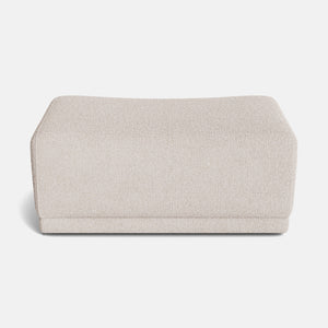 Keira Textured Chenille Footstool - Sand Whisper