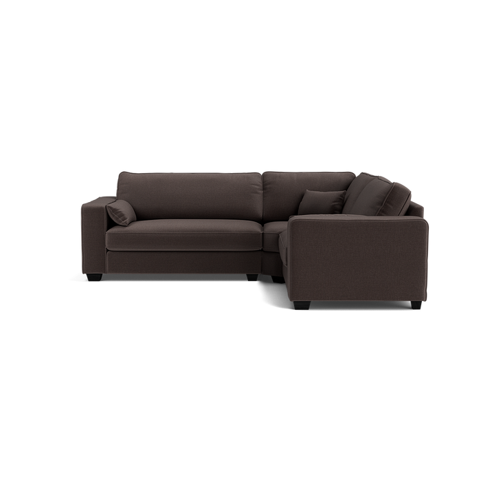 Bloomsbury Luxe Chenille Right Corner Sofa - Deep Espresso
