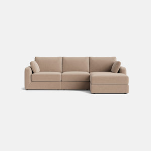 Lumi Luxe Chenille Left/Right Corner Sofa Footstool End - Ash Taupe