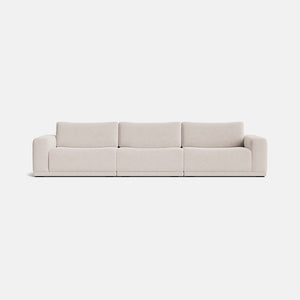 Keira Textured Chenille Large Sofa - Sand Whisper