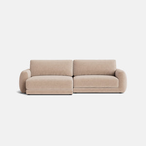 Remi Luxe Chenille Sliding Left Chaise Sofa - Taupe Haze