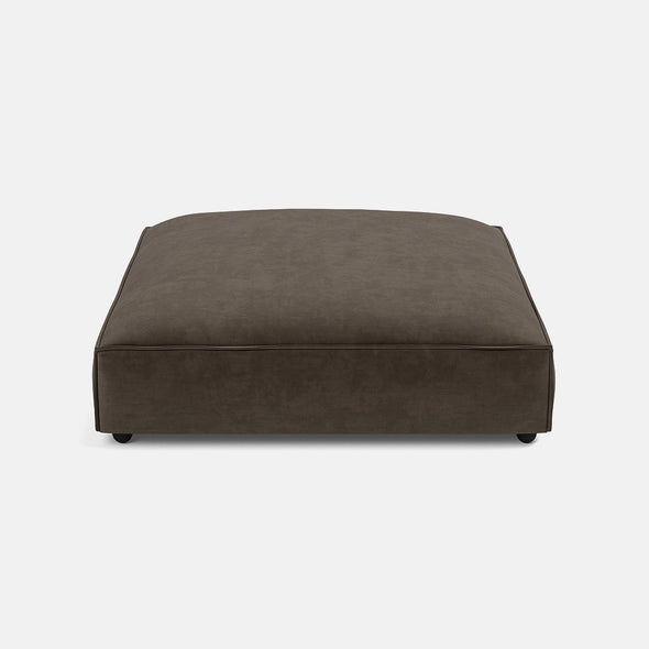 Marylebone Luxe Chenille Footstool - Moody Mocha - OUTLET