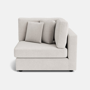 Lisbon Textured Chenille Corner Piece - Hushed Linen