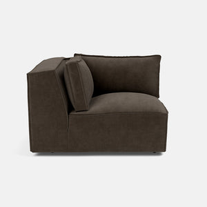 Marylebone Luxe Chenille Corner Piece - Moody Mocha