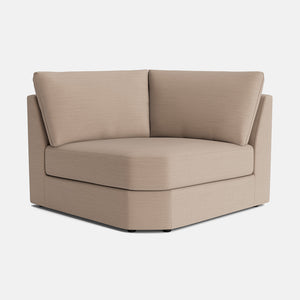 Lumi Luxe Chenille Corner Piece - Ash Taupe