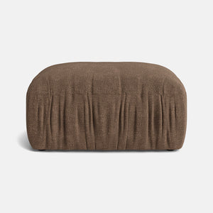 The Mocha Luxe Chenille Footstool - Cocoa Mousse