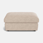 Sian Luxe Chenille Footstool - Stone Haven