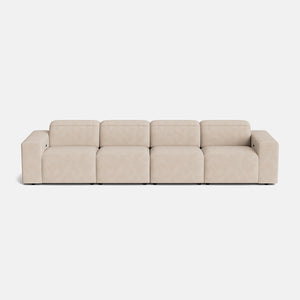 Juno Real Leather XL Motion Sofa - Stone Oat