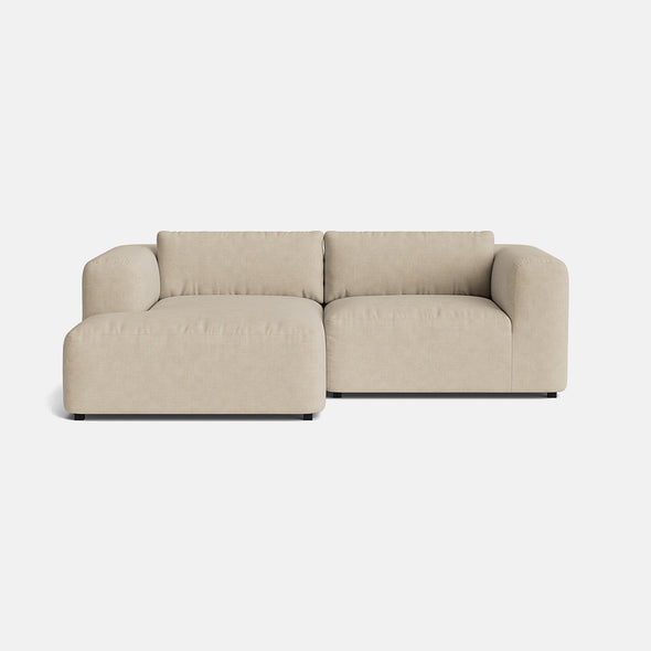 Stamford Soft Woven Texture Left Chaise Corner Sofa - Desert Mirage