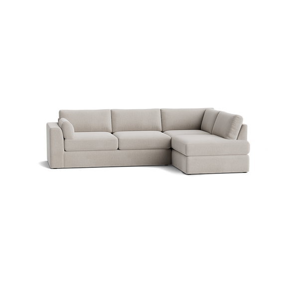 Vienna Right Corner Sofa (minus Footstool) - Pale Linen - OUTLET