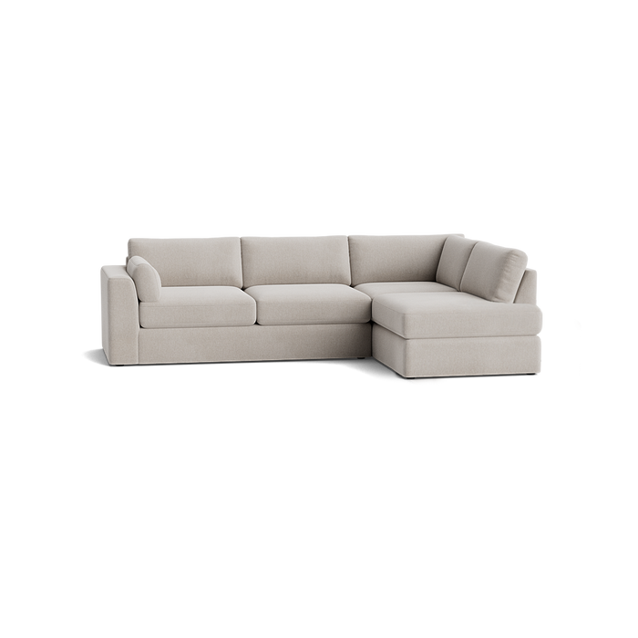 Vienna Right Corner Sofa (minus Footstool) - Pale Linen - OUTLET