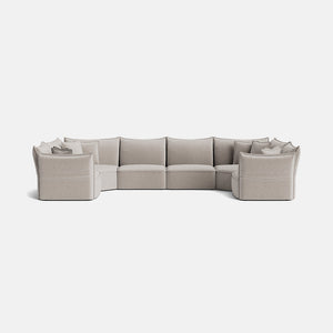 Nori Luxe Chenille XL U Shape Closed End - Neutral Linen