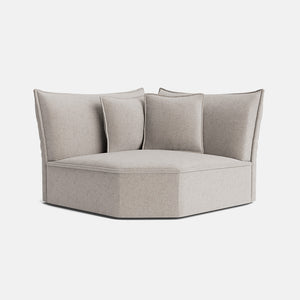 Nori Luxe Chenille Corner Piece - Neutral Linen