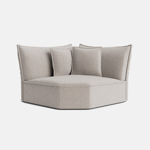 Nori Luxe Chenille Corner Piece - Neutral Linen