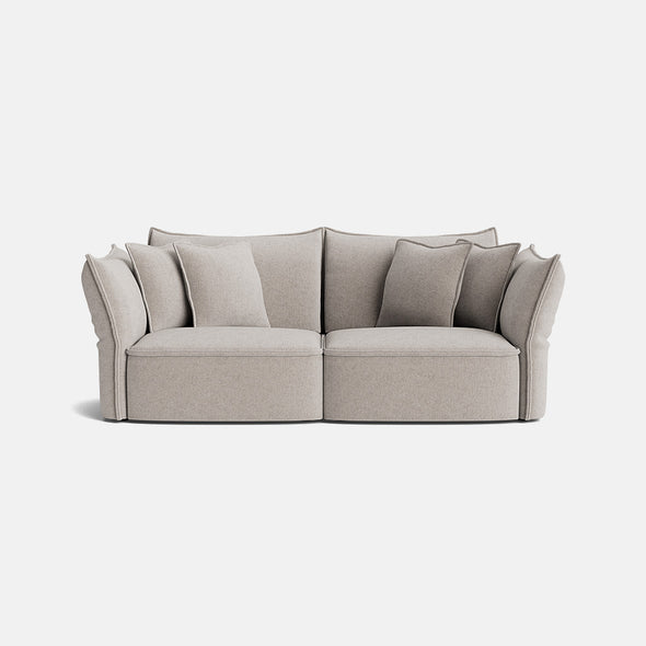 Nori Luxe Chenille Medium Sofa - Neutral Linen