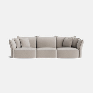 Nori Luxe Chenille Large Sofa - Neutral Linen