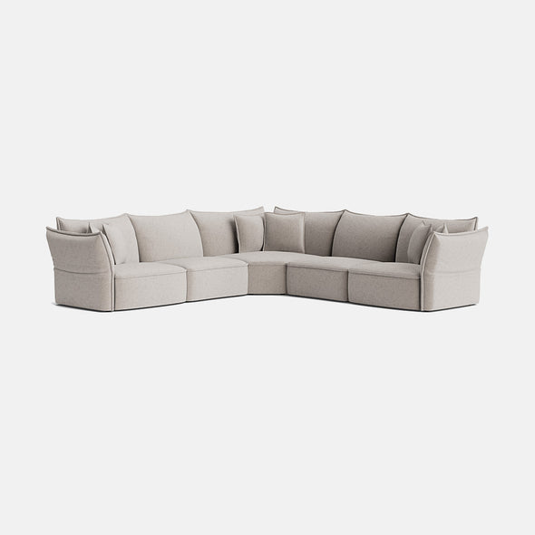 Nori Luxe Chenille Double Corner - Neutral Linen