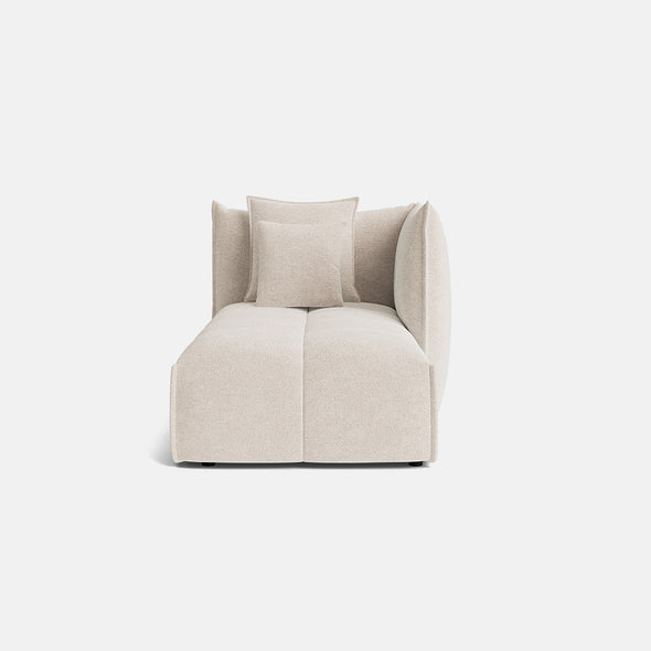 Nala Chenille Boucle Right Chaise Piece - Champagne Haze