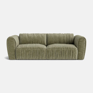 The Matcha Luxe Chenille Medium Sofa - Calm Green