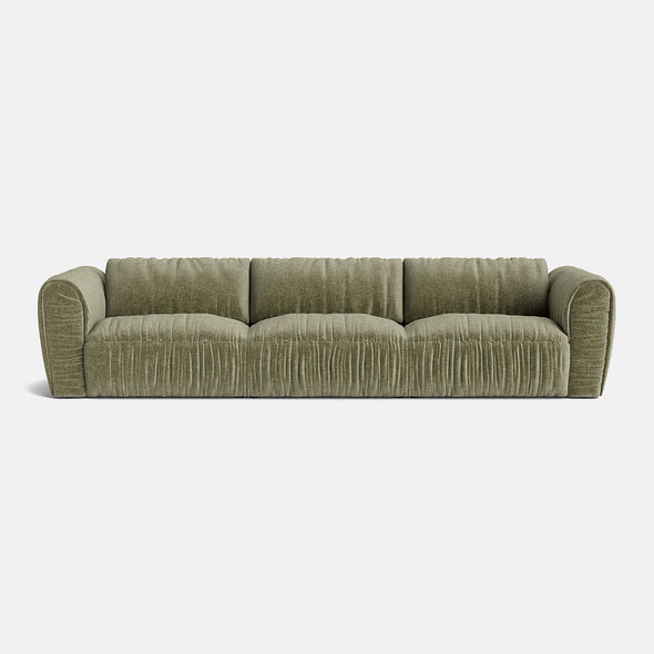 The Matcha Luxe Chenille Large Sofa - Calm Green