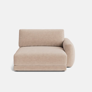 Remi Luxe Chenille Static Storage Right Chaise Piece - Taupe Haze