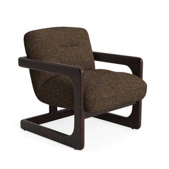 Chantal Textured Boucle Accent Chair - Autumn Bark, 45-degree view