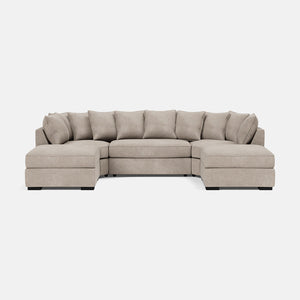 Bishop Luxe Chenille U-Shape Corner Sofa - Summer Linen