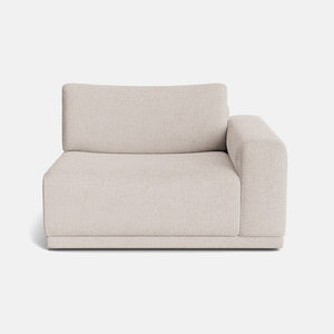 Keira Textured Chenille Right Piece - Sand Whisper