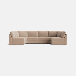 Lumi Luxe Chenille XL U Shape Open End - Ash Taupe
