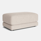 Zaya Textured Boucle Footstool - Stone Whisper