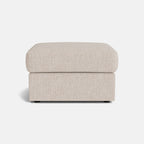 Oslo Soft Woven Texture Footstool - Hailstone