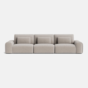 Kate Luxe Chenille Large Sofa - Neutral Linen