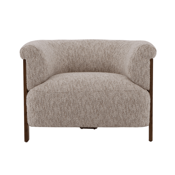 Naomi Soft Textured Boucle Accent Chair - Clay Beige