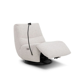 Thea Textured Boucle Power Recliner Chair - Dusty Cream