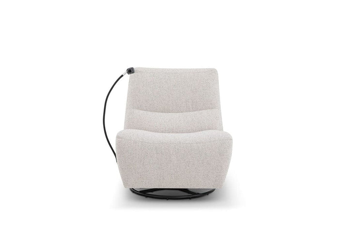 Thea Textured Boucle Power Recliner Chair - Dusty Cream