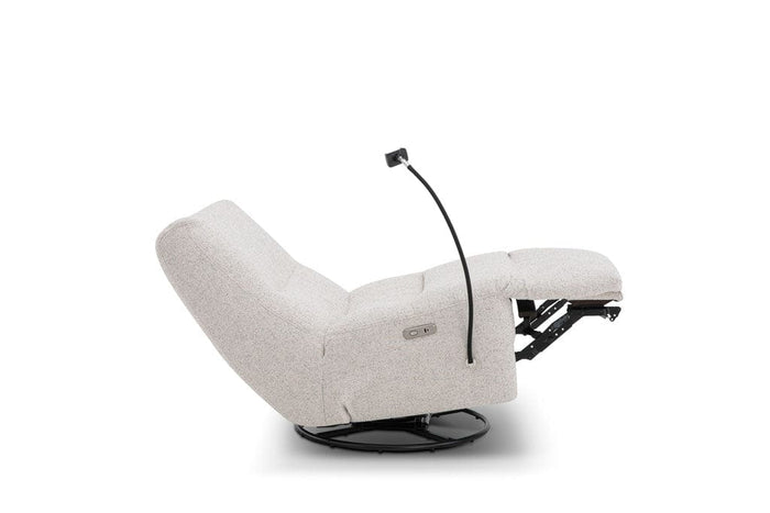 Thea Textured Boucle Power Recliner Chair - Dusty Cream