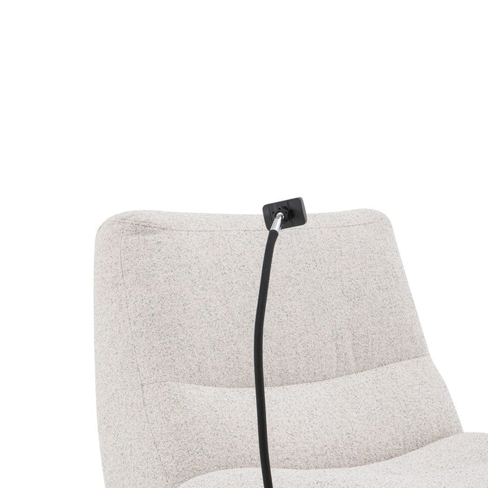 Thea Textured Boucle Power Recliner Chair - Dusty Cream