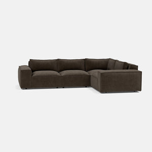 Marylebone Luxe Chenille Left/Right Corner Sofa Closed End - Moody Mocha