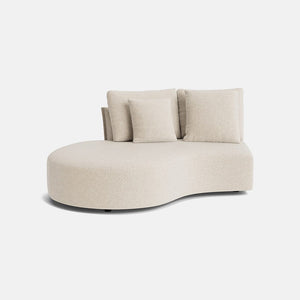 Carmen Soft Woven Texture Left Chaise Piece - Parchment Beige