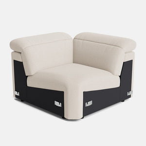 Juno Soft Textured Boucle Corner Piece - Quiet Shore