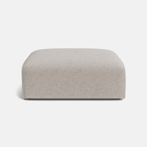 Kate Luxe Chenille Footstool - Neutral Linen