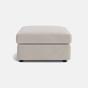 Seville Luxe Chenille Footstool - Pale Linen
