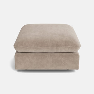 Berlin Luxe Chenille Footstool - Sand Dune